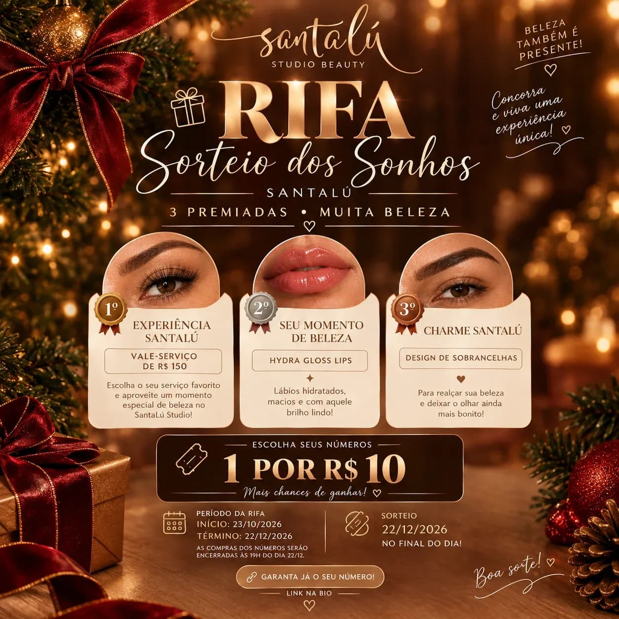 🎁 SORTEIO DOS SONHOS SANTALÚ 🧑🏾‍🎄🎄